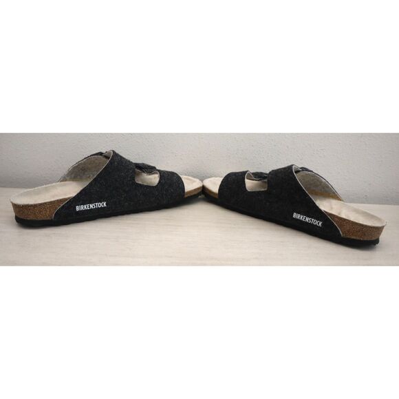 Birkenstock EUR 42 L's 11 M's 9 Doubleface Gray Arizona Rivet Wool Felt Sandals - Picture 10 of 11